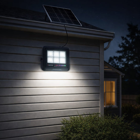 FINNTECK Solar Flood Light – Powerful, Wireless, Zero-Electricity Brilliance!