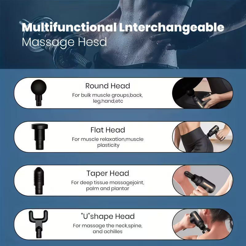 Deep Tissue Massage Gun – Your At-Home Pro Therapist for Instant Muscle Relief!