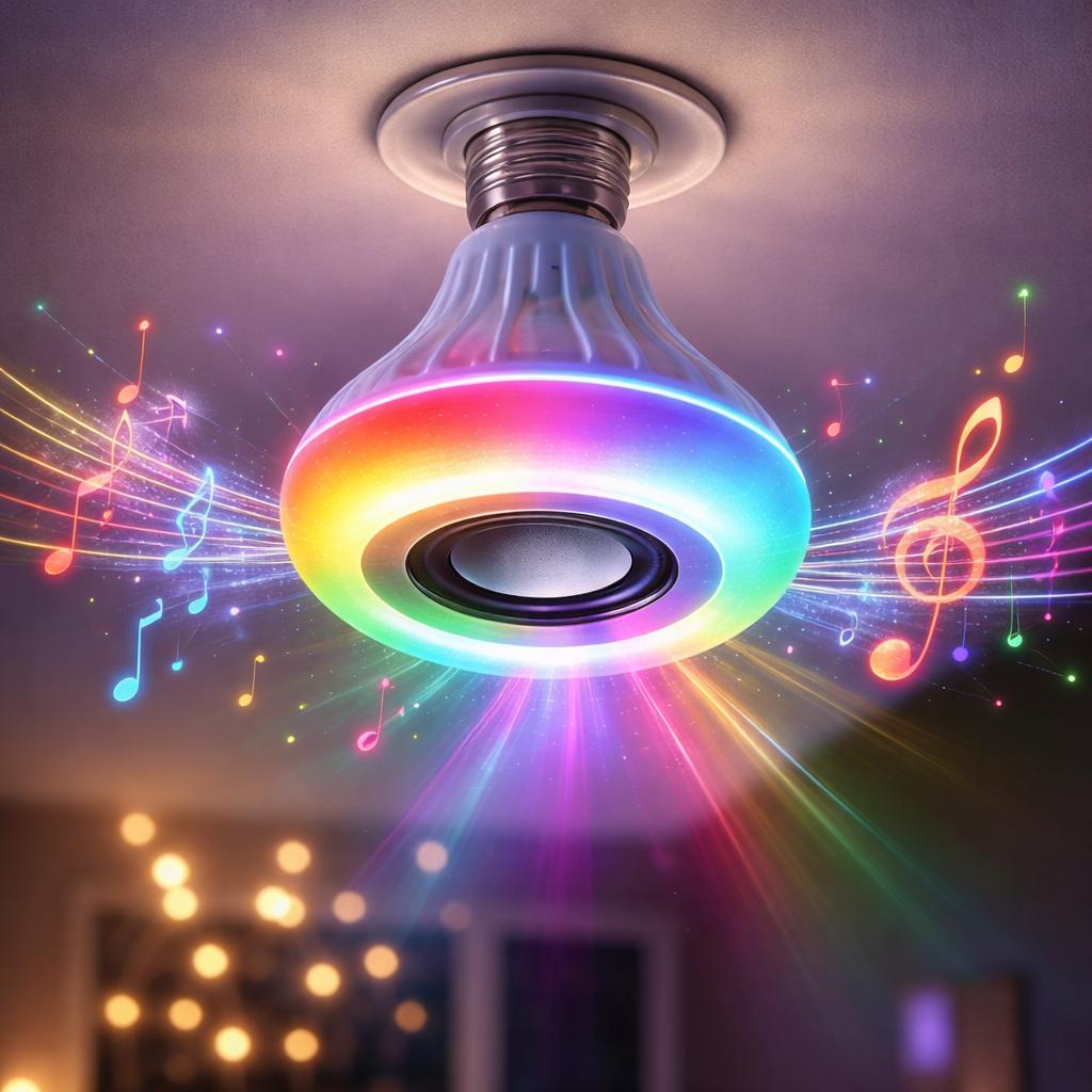 AERBES AB-QP01 LED Music Bulb – Light Up + Play Music in One Brilliant Bulb!