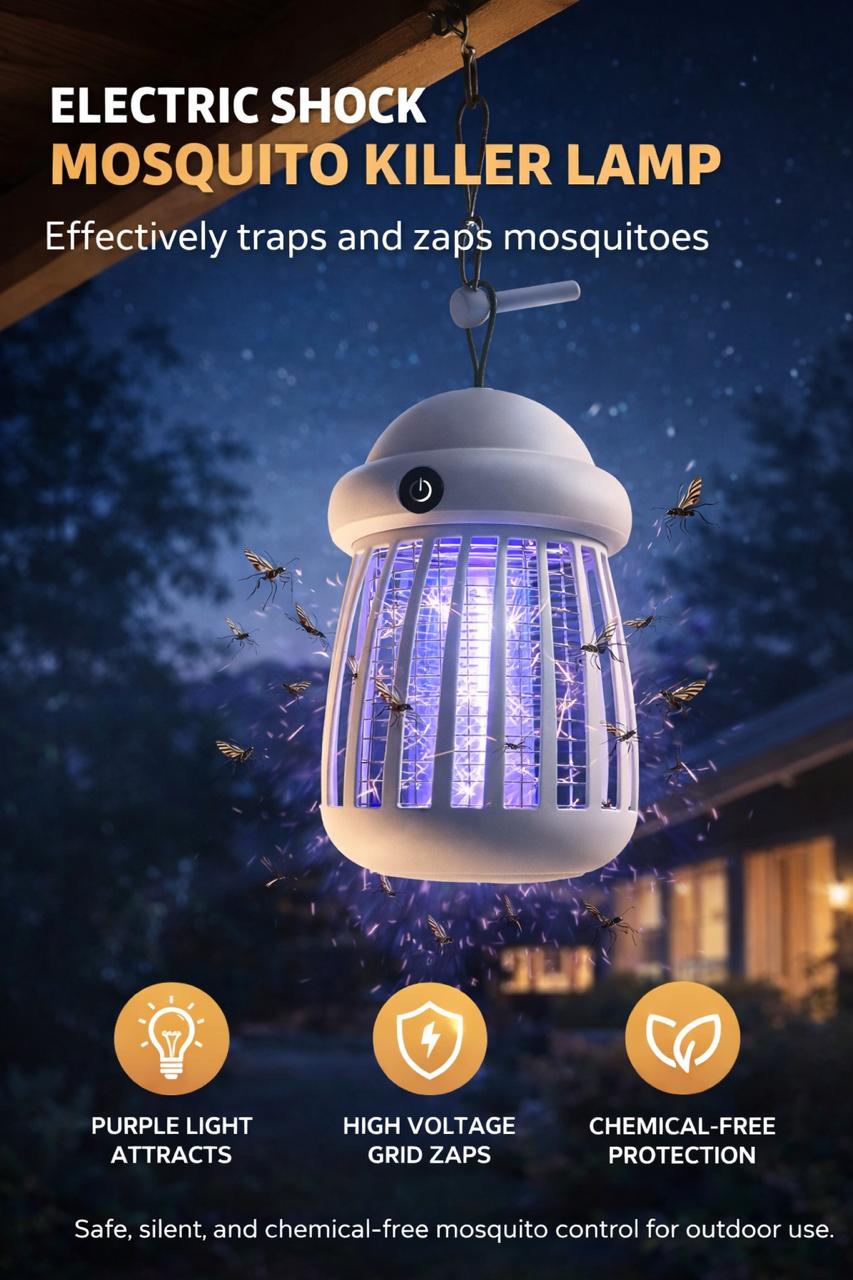 Electric Shock Mosquito Killer Lamp – Say Goodbye to Pesky Bites!