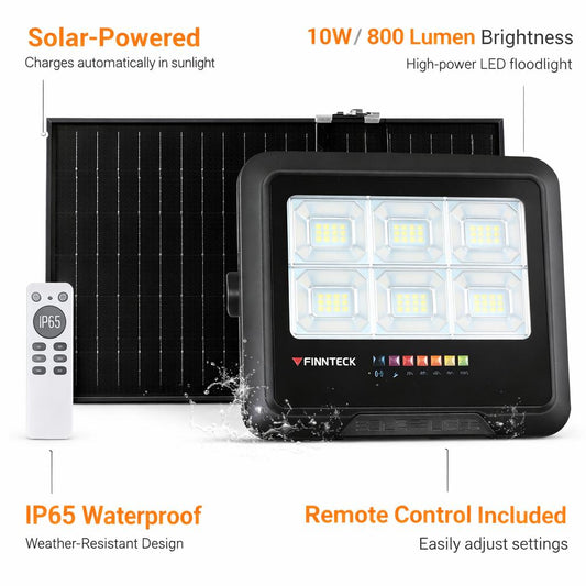 FINNTECK Solar Flood Light – Powerful, Wireless, Zero-Electricity Brilliance!